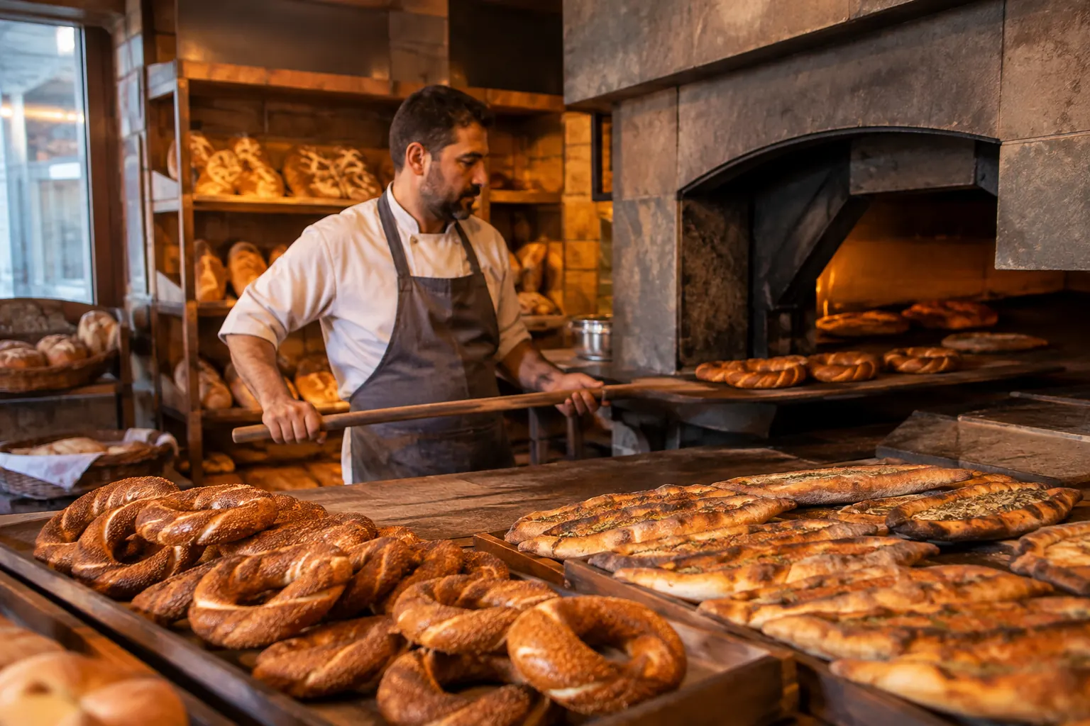 Fresh bakery at Istanbul Mediterranean Market